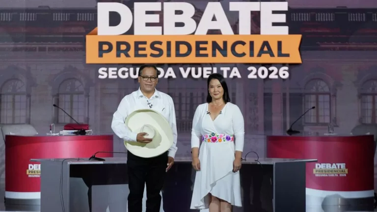 Debate presidencial Perú Keiko Fujimori Roberto Sánchez