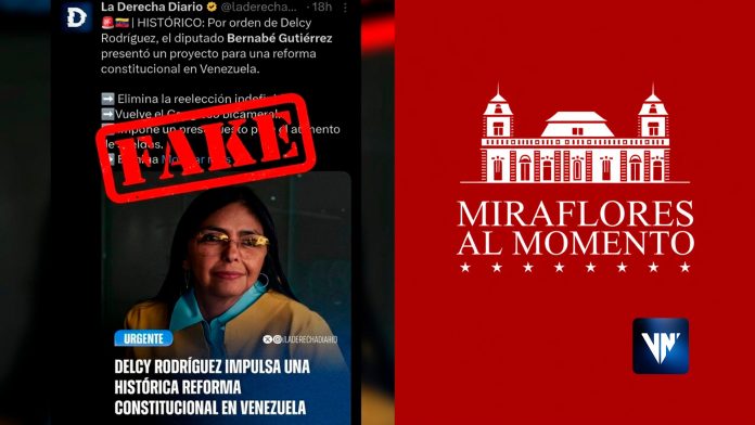 Gobierno desmiente publicación de medio digital acerca de supuesta reforma a la Constitución de Venezuela Reforma Constitución de Venezuela