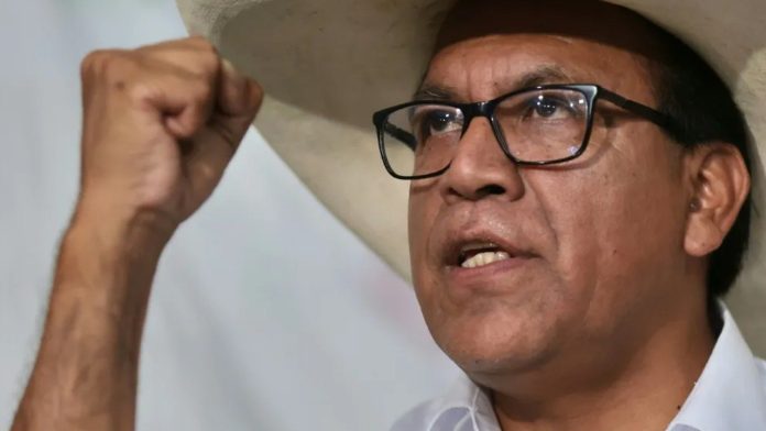 oca marcha en Lima tras reporte de la ONPE Roberto Sánchez Movilización