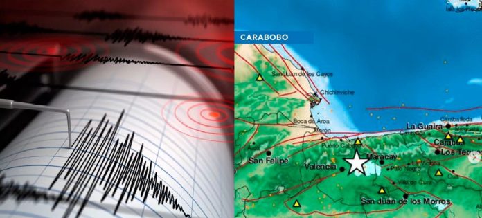 Sismo Movimiento telúrico Valencia Venezuela Sismo Movimiento telúrico Valencia Venezuela