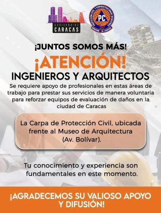 Venezuela ingenieros arquitectos voluntarios