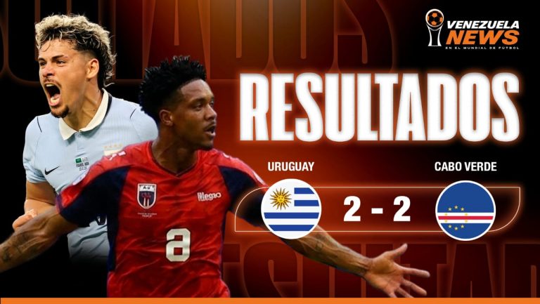 Cabo Verde volvió a hacer historia y empató 2-2 ante Uruguay