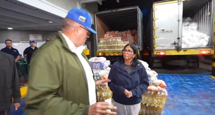 Presidenta (E) Delcy Rodríguez Venezuela Alimentos La Guaira Sismo Terremoto Plan de Saturación de rubros