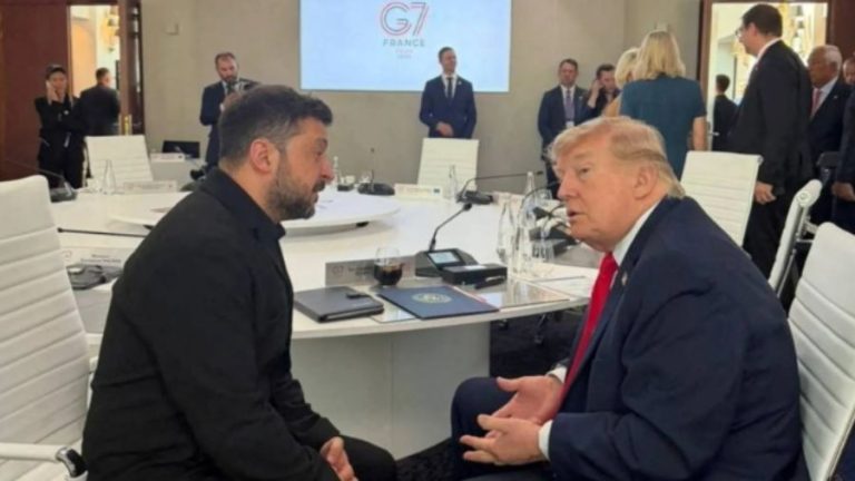 Trump y Zelenski mantienen una reunión en el marco de la cumbre del G7 en Francia